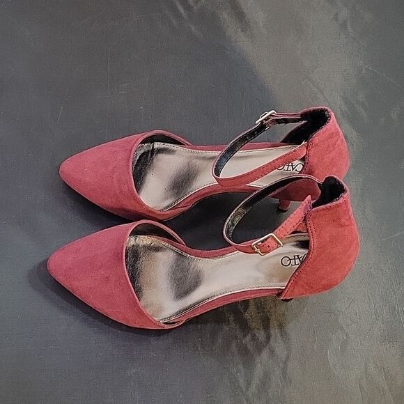 BRAND NEW CATO LOW HEEL ADJUSTABLE BUCKLE ANKLE STRAP POINTED TOE D'ORSAY SHOE - Picture 7 of 14